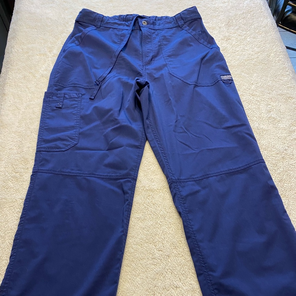 Cherokee scrub pants. Navy blue. Size medium.